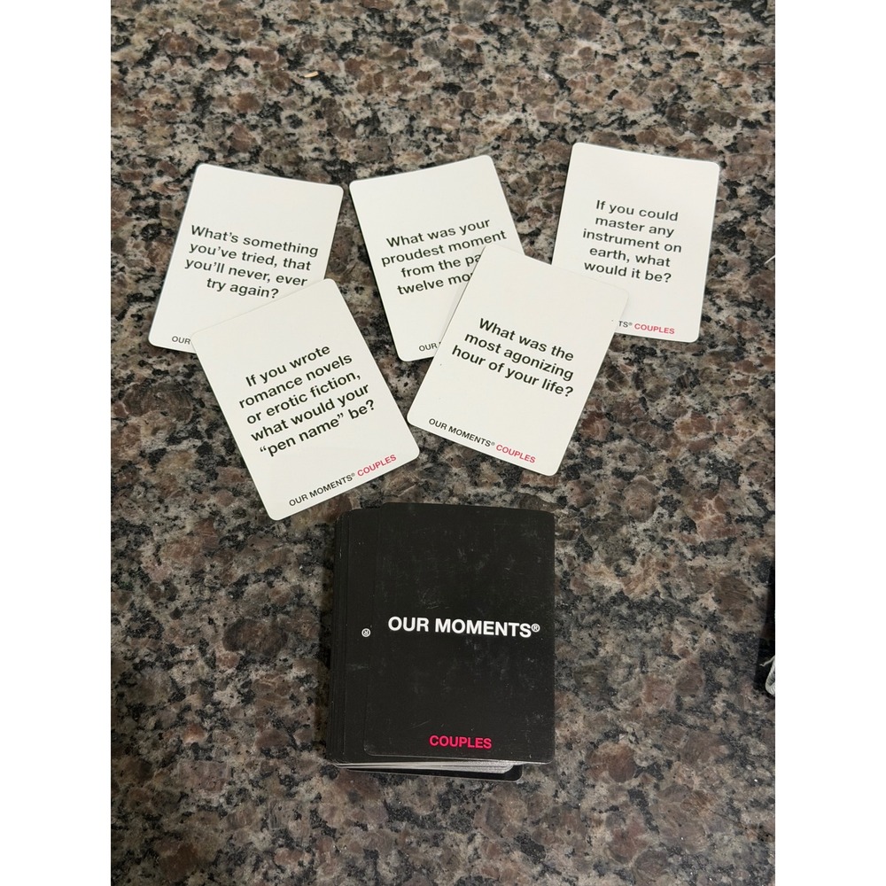 Our Moments Couples Card Game 100 Conversation Starters for Relationships